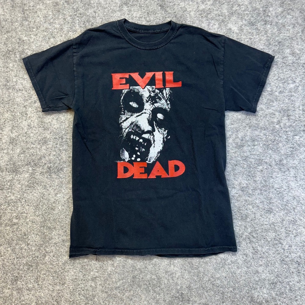 Evil Dead Graphic Tee Mens S Black Excellent Horror Movie Deadite Print Shirt